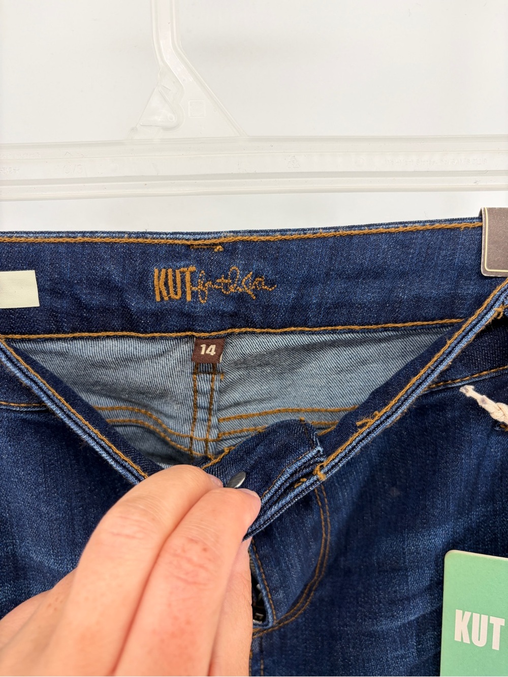 KUT from the Kloth Karen Baby Bootcut Jeans - Medium Dark Wash - 14 Tall - Picture 10 of 12